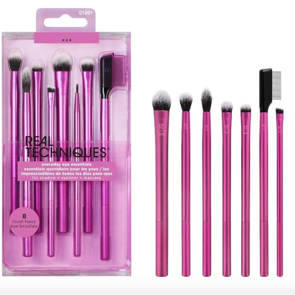 Real Techniques 8 piece set of EYE brushes.